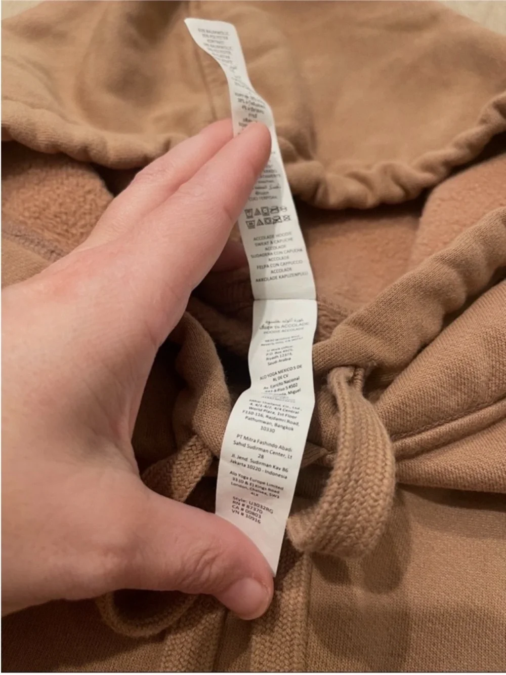 Alo Yoga Accolade Set Hoodie + Sweatpants Jogger Toasted Almond Tan Sz XS 2-4